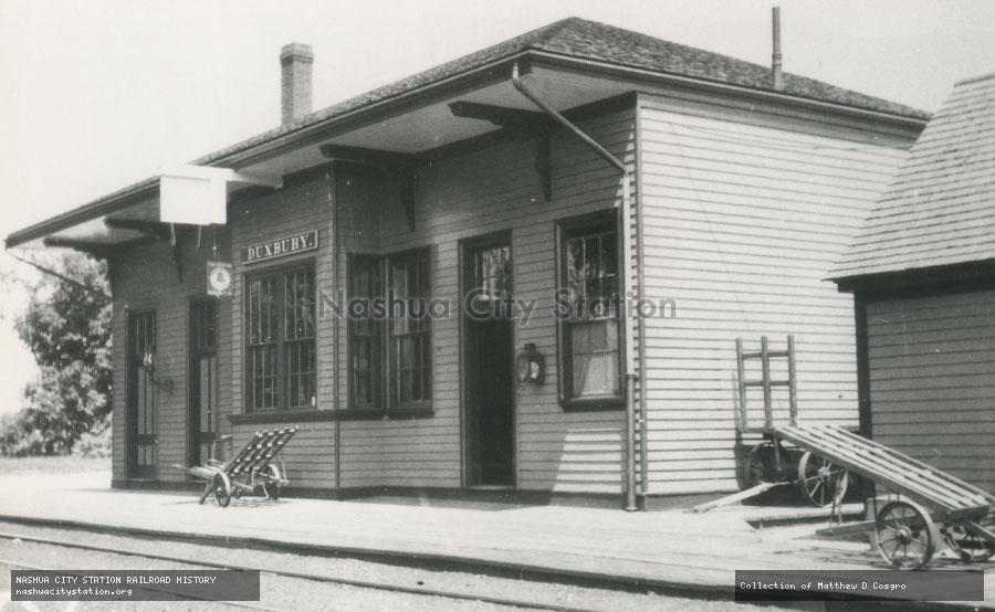 Postcard: Duxbury, Massachusetts. Railroad Station